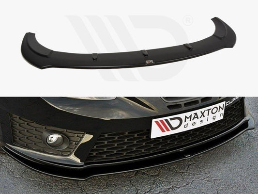 Maxton Design SE-LE-2F-FR-FD1T Front Splitter V.1 Seat Leon MK2 Cupra / Fr Facelift | ML Performance UK Car Parts
