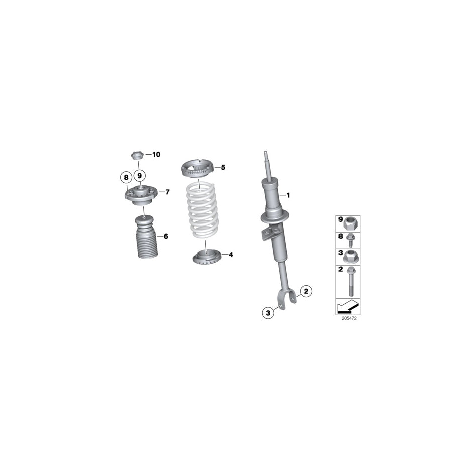 Genuine BMW 31316798779 Left Front Spring Strut (Inc. 640dX & 640iX) | ML Performance UK