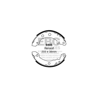 EBC 6408 Citroen Renault Rear Brake Shoes - Bendix Caliper 1 | ML Performance UK Car Parts