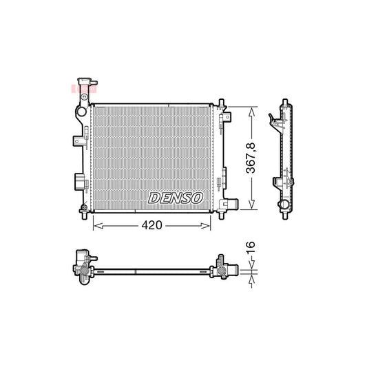 Denso DRM43005 Drm43005 Engine Radiator For Kia Picanto Ii (Ta) | ML Performance UK