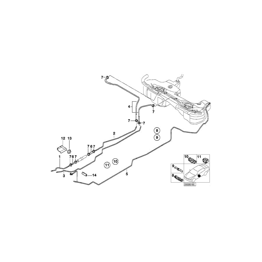 Genuine BMW 16121183764 E46 Front Fuel Feed Line (Inc. 328i, 318i & 323i) | ML Performance UK Car Parts