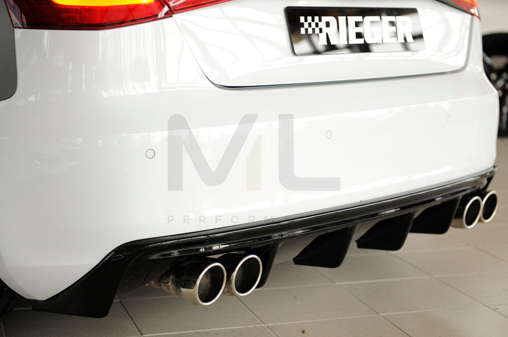 Rieger 00088101 Audi 8V A3 Rear Diffuser 5 | ML Performance UK Car Parts