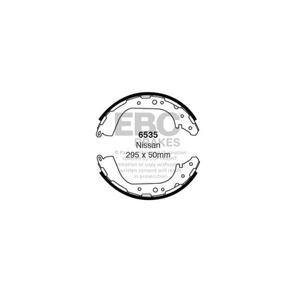 EBC 6535 Nissan Rear Brake Shoes (Inc. Navara, NP300, Pick Up) 1 | ML Performance UK Car Parts