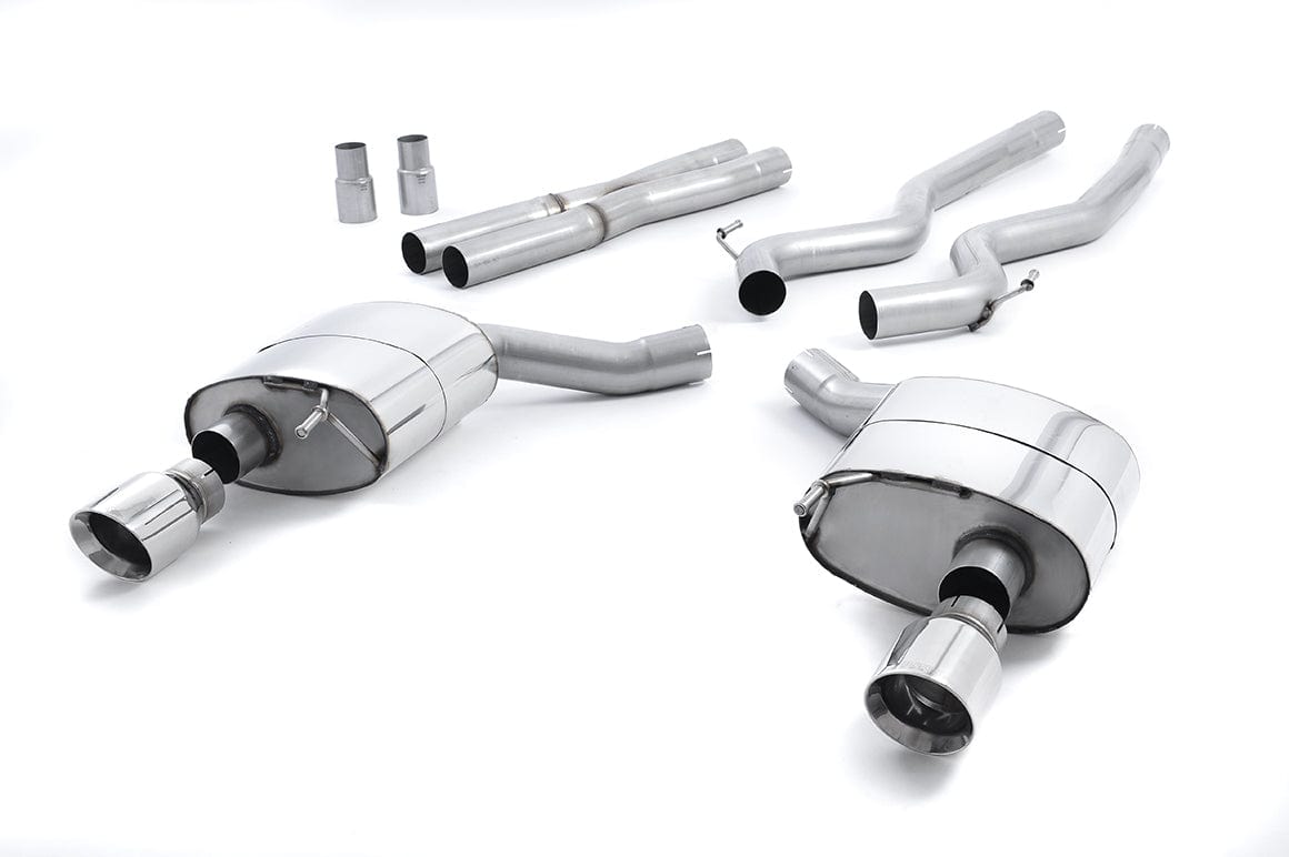 MillTek SSXFD154 Ford Mustang Dual Outlet Non-Res Cat-Back Exhaust with Polished GT-100 Tips
