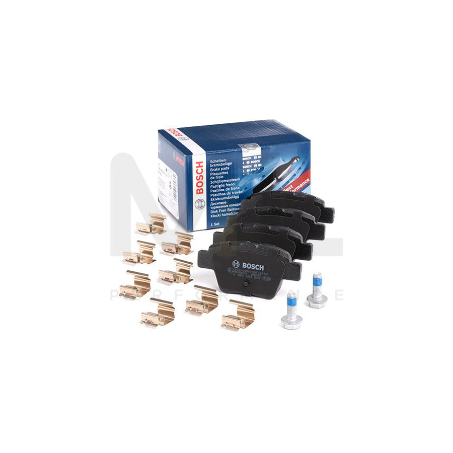 Bosch 0986494605 Brake Pad Set With Anti-Squeak Plate, With Bolts/Screws, With Mounting Manual BP1009 | ML Performance Car Parts
