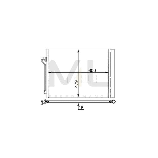 MAHLE ORIGINAL AC 463 000S Air conditioning condenser with dryer | ML Performance Car Parts