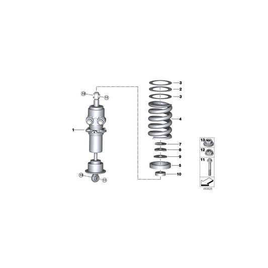 Genuine BMW 31308428412 Stop Buffer YELLOW (Inc. M6 GT3) | ML Performance UK