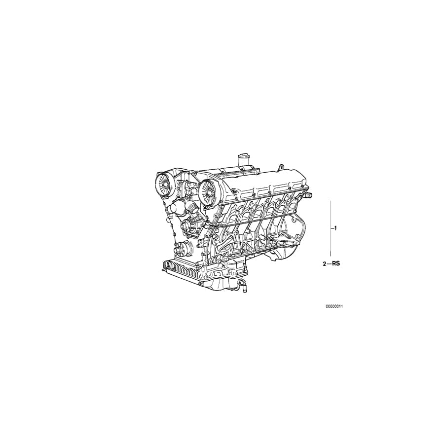 Genuine BMW 11009059199 E32 E31 Set Mounting Parts Short Engine (Inc. 850Ci, 850CSi & 750iL) | ML Performance UK Car Parts