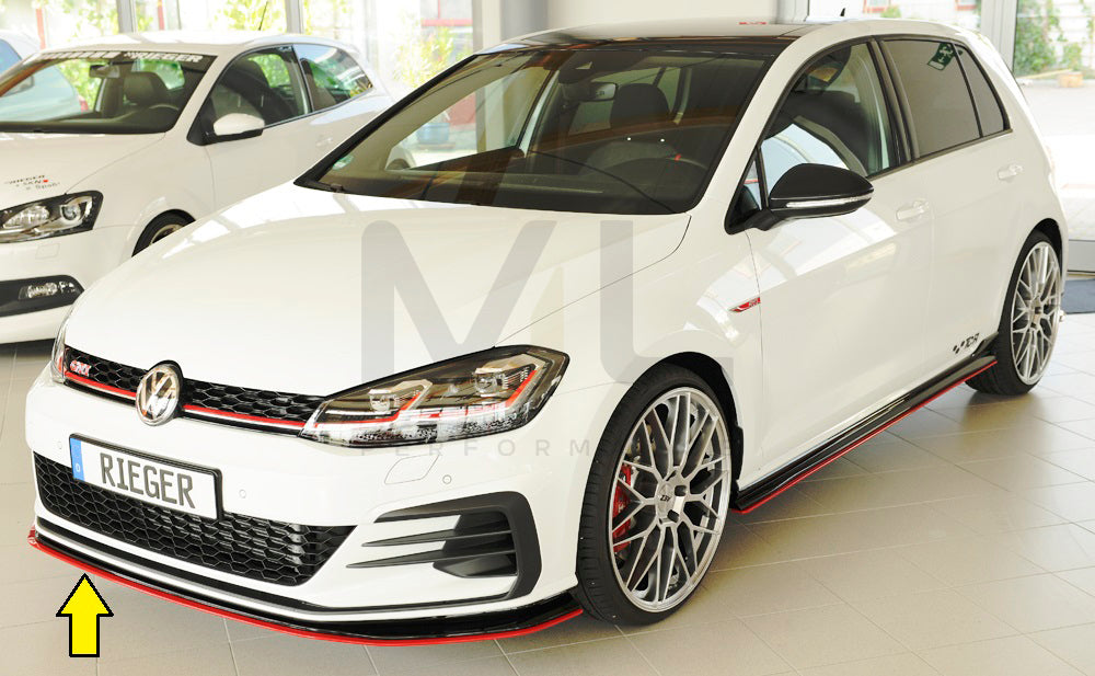 Rieger 00059515 VW Mk7 Golf GTI-TCR Front Splitter 6 | ML Performance UK Car Parts