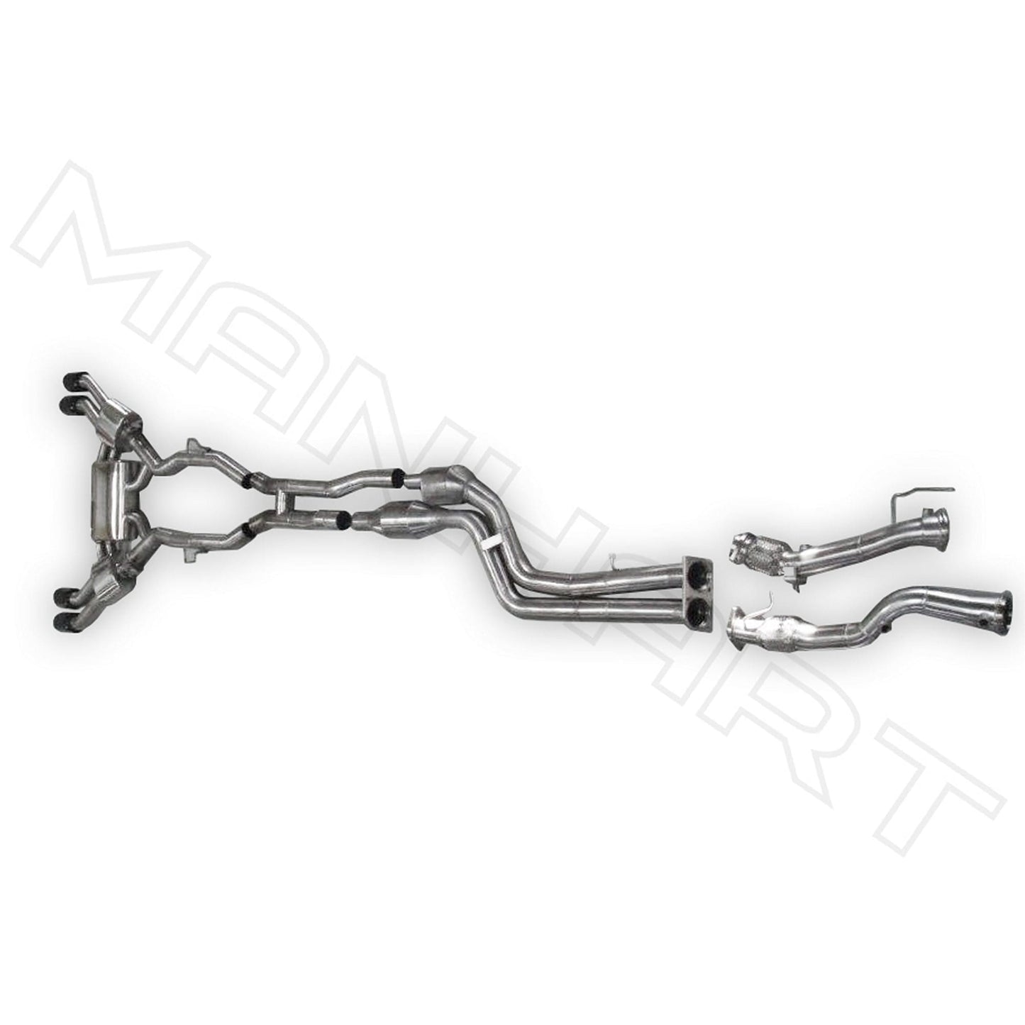 MANHART OPF-DELETE PIPES FOR BMW F97 / F98 X3 M / X4 M (COMPETITION) WITH 200 CELLS HJS CATALYTIC CONVERTERS