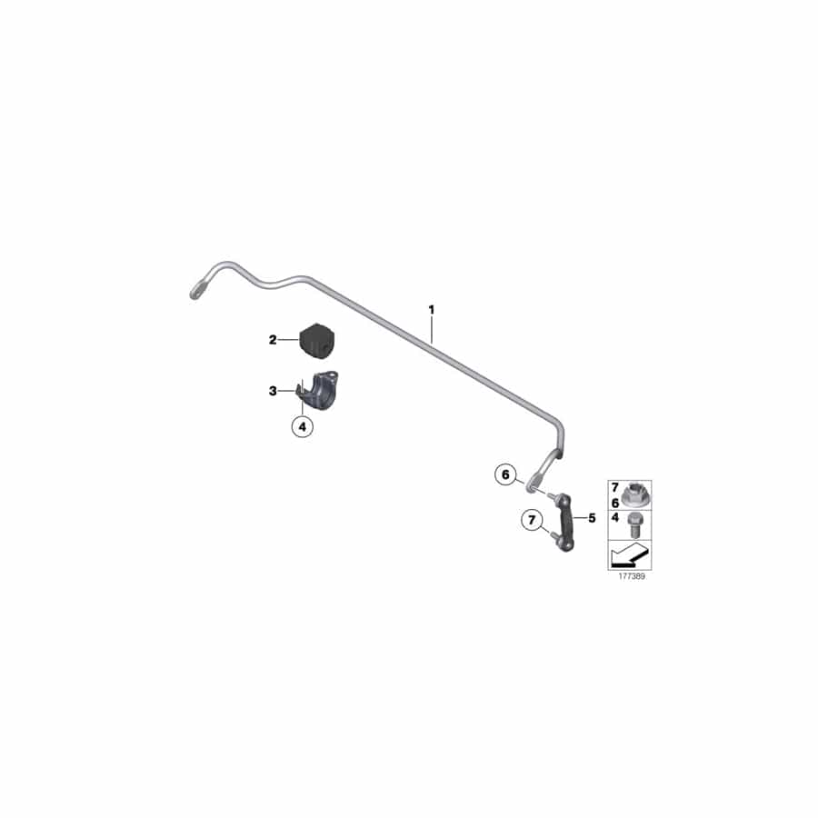 Genuine BMW 33556788629 F02 F01 Stabilizer, Rear D=16MM (Inc. 750i, 740i & Hybrid 7L) | ML Performance UK Car Parts