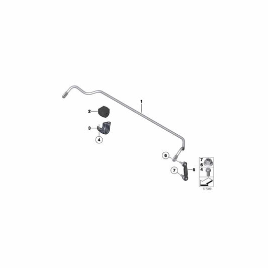 Genuine BMW 33556788629 F02 F01 Stabilizer, Rear D=16MM (Inc. 750i, 740i & Hybrid 7L) | ML Performance UK Car Parts
