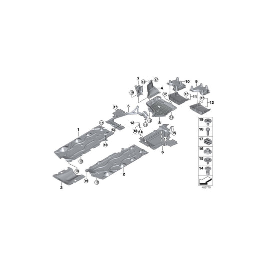 Genuine BMW 51757410775 F45 Retainer For Floor Cover, Rear (Inc. 225xe & Cooper SE ALL4) | ML Performance UK