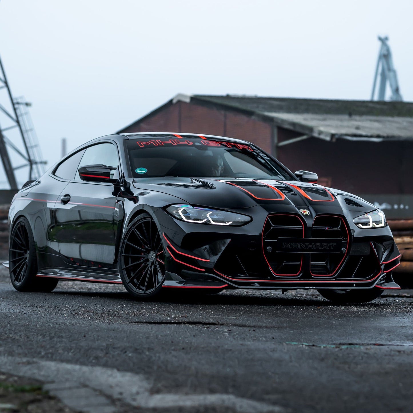 MANHART FOR BMW 3 SERIES  YIDO PERFORMANCE FORGED+ 1 RIM SET  MATTE BLACK