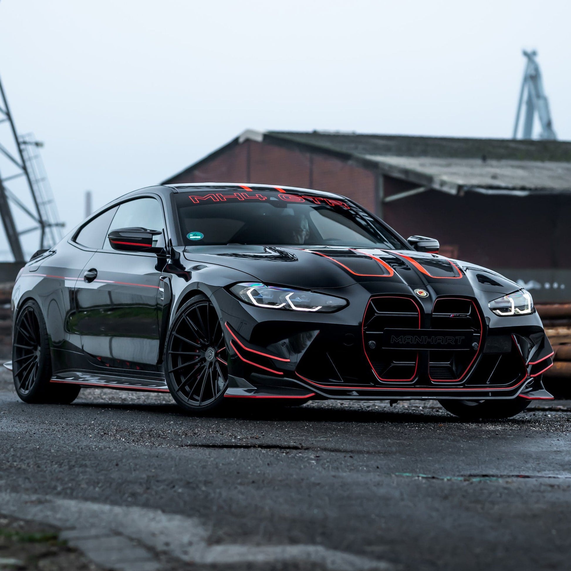 MANHART FOR BMW 3 SERIES  YIDO PERFORMANCE FORGED+ 1 RIM SET  MATTE BLACK