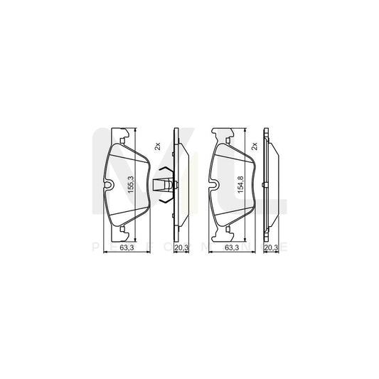 Bosch 0986495480 Brake Pad Set BP2112 | ML Performance Car Parts