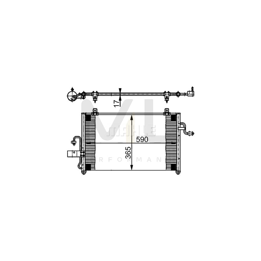 MAHLE ORIGINAL AC 381 000S Air conditioning condenser without dryer | ML Performance Car Parts