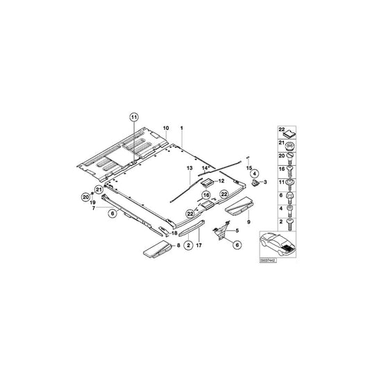 Genuine BMW 51477009923 E39 Loading Floor Roller, Left (Inc. 525d, 540i & 525i) | ML Performance UK Car Parts
