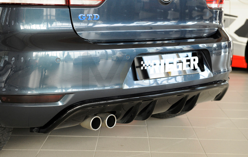 Rieger 00088019 VW Mk6 Golf GTD Rear Diffuser 3 | ML Performance UK Car Parts