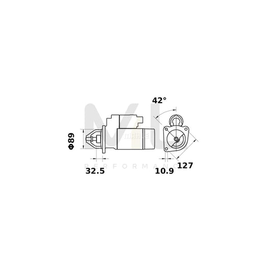 MAHLE ORIGINAL MS 383 Starter motor 12V 2,0kW, Teeth Quant.: 10 | ML Performance Car Parts