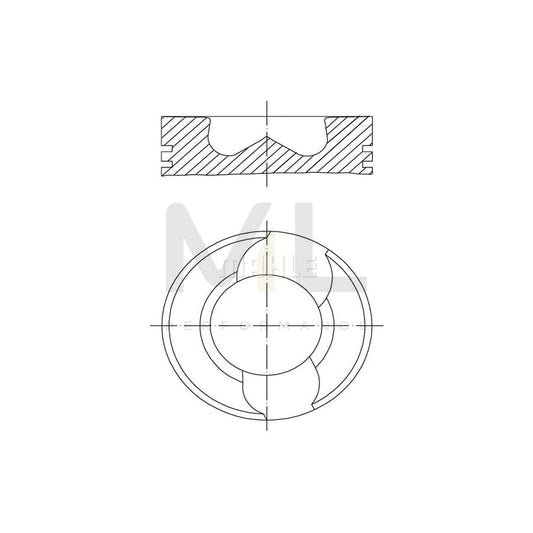 MAHLE ORIGINAL 030 98 01 Piston 81,26 mm, with cooling duct, with piston ring carrier | ML Performance Car Parts