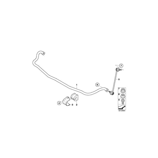 Genuine BMW 31303414599 E83 Stabilizer, Front D=22,5MM (Inc. X3 3.0d, X3 3.0sd & X3 2.5si) | ML Performance UK