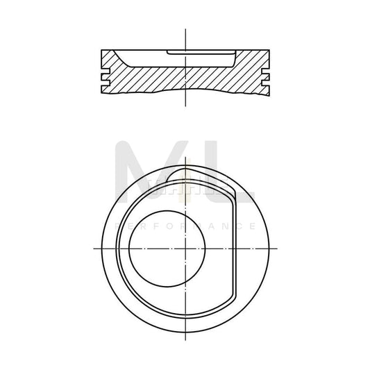 MAHLE ORIGINAL 030 51 00 Piston for VW Polo III Hatchback (6N1) 75,01 mm, without cooling duct | ML Performance Car Parts