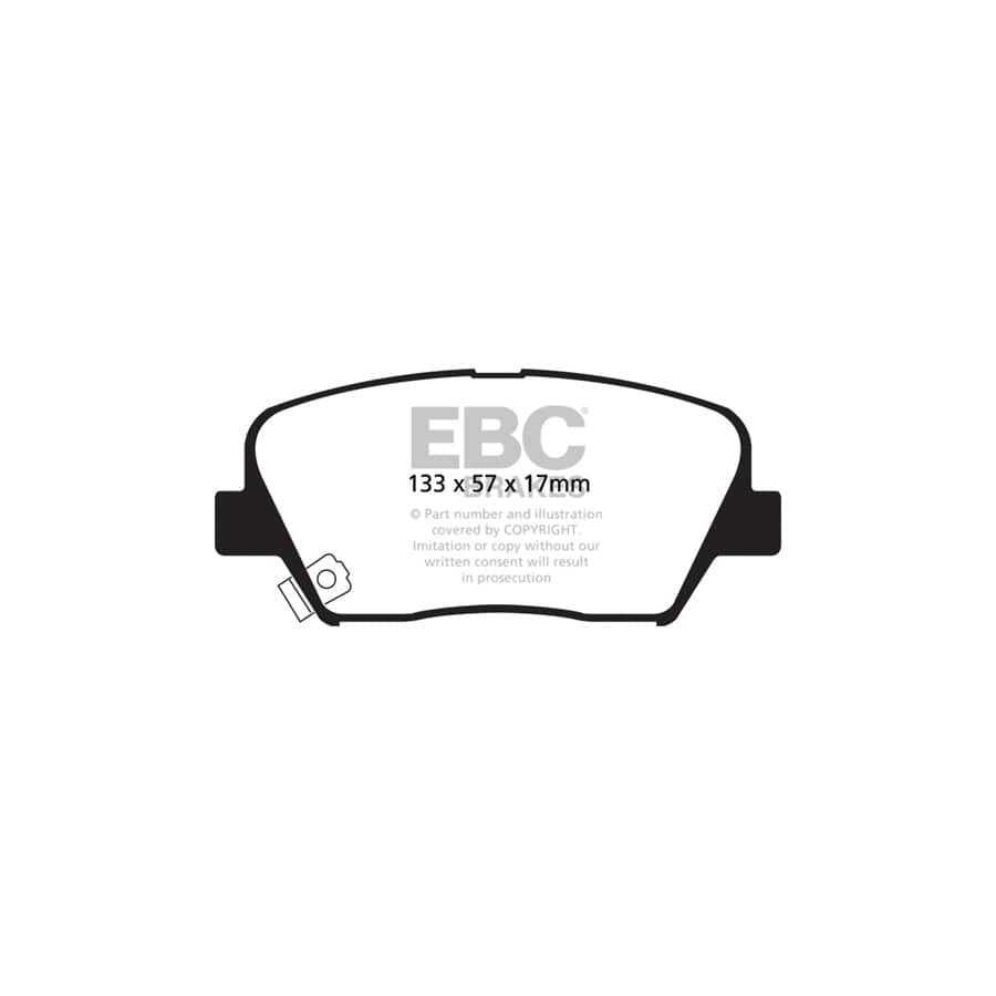 EBC PD06KF332 Kia Carens Greenstuff Front Brake Pad & USR Disc Kit 2 | ML Performance UK Car Parts