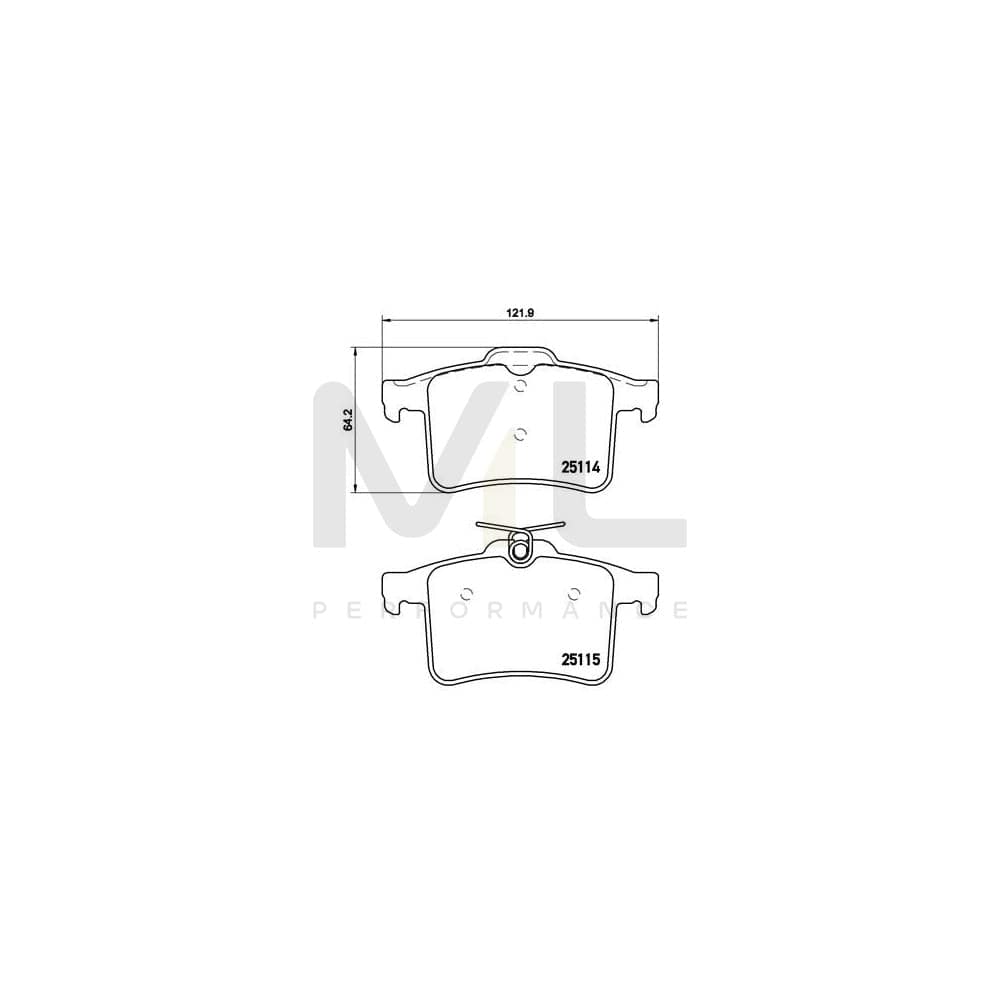 Brembo P 36 026 Brake Pad Set Excl. Wear Warning Contact | ML Performance Car Parts