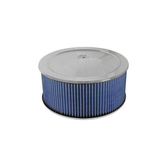  aFe 18-21404 14 IN OD x 6 H IN w/ Expanded Metal and Chrome Pans Round Racing Air Filter  | ML Performance UK Car Parts
