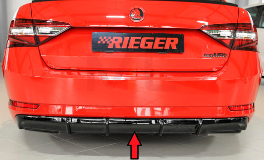 Rieger 00088154 Skoda 3T 3V Superb III Rear Diffuser 1 | ML Performance UK Car Parts
