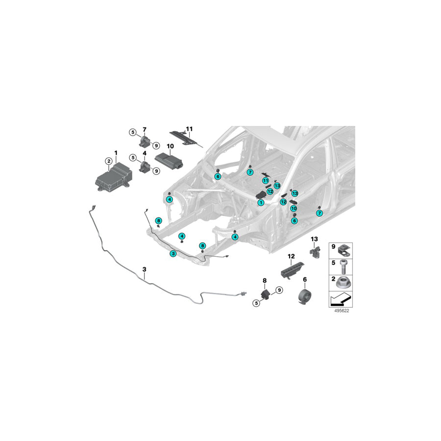 Genuine BMW 65776830604 G06 G07 Accelerating Sensor (Inc. X6 40iX, X7 M50dX & X7 30dX) | ML Performance UK
