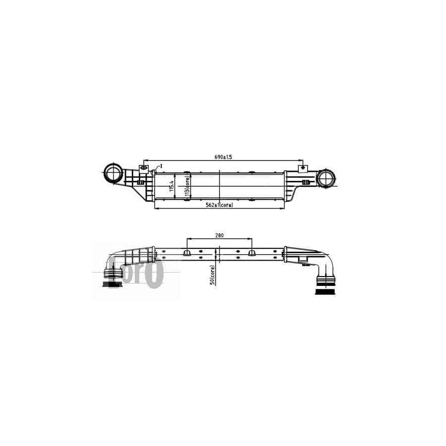 Abakus 0540180003 Intercooler Suitable For Mercedes-Benz E-Class Saloon (W210) | ML Performance UK