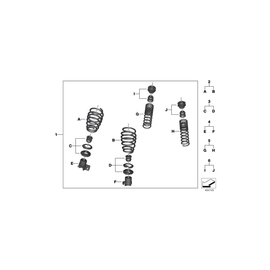 Genuine BMW 33502463688 F82 F80 Set Of Springs, Rear M PERFORMANCE (Inc. M3 & M4) | ML Performance UK Car Parts