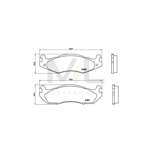 Brembo P 37 001 Brake Pad Set Excl. Wear Warning Contact | ML Performance Car Parts