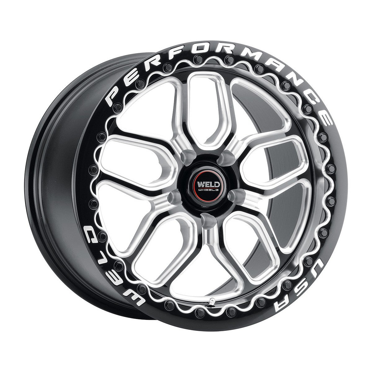 Weld S90782063P55 Laguna Beadlock S907 Wheel 18x12 5x120.65 ET55 BS8.7 Gloss Black MIL - DIA