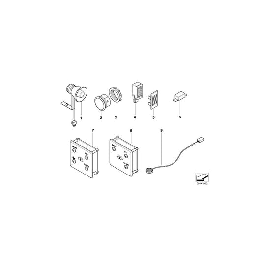 Genuine BMW 51447117273 Cabrio E53 Cover, Hands-Free System Microphone PANTHER BLACK (Inc. X5 4.4i, Cooper S & Cooper) | ML Performance UK Car Parts