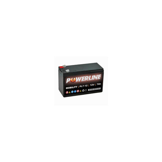 PL7-12 Powerline Mobility Battery 12V 7Ah | ML Performance UK Car Parts