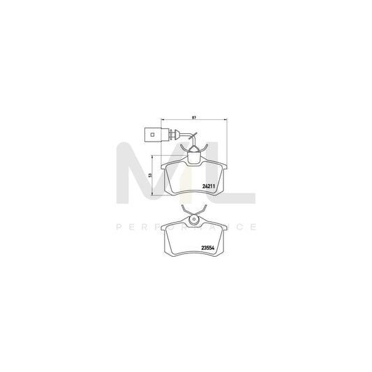 Brembo P 85 101 Brake Pad Set For Audi A4 B5 Avant (8D5) With Brake Caliper Screws | ML Performance Car Parts