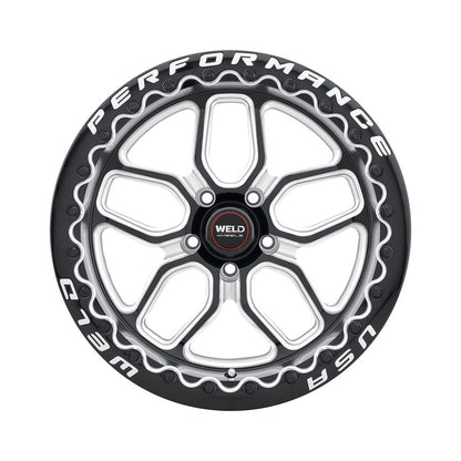 Weld S90782022P52 Laguna Beadlock S907 Wheel 18x12 5x120 ET52 BS8.5 Gloss Black MIL - DIA