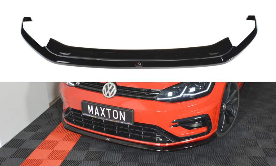 Maxton Design VW-GO-7F-R-FD6T Front Splitter V.6 Volkswagen Golf R / R-Line MK7.5 | ML Performance UK Car Parts