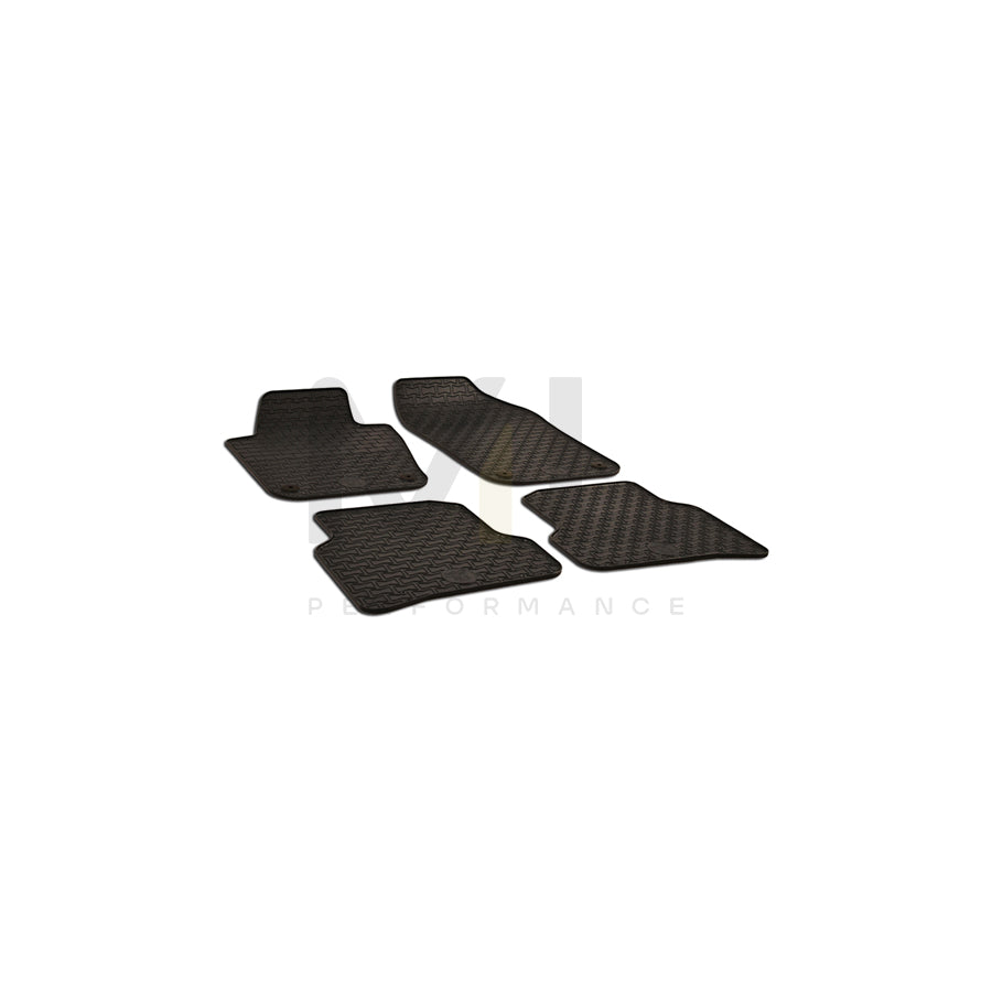 WALSER Tailored 50601 Floor mat set for SEAT IBIZA Elastomer, Front and Rear, Quantity: 4, Black | ML Performance Car Parts