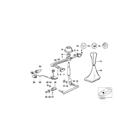 Genuine BMW 25111221532 Roadster Selector Rod (Inc.  & Z1) | ML Performance UK Car Parts
