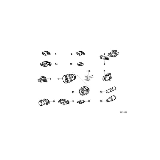 Genuine BMW 61131378101 E32 Plug Terminal For Tail Light (Inc. 740iL, 750iL & 730i) | ML Performance UK Car Parts