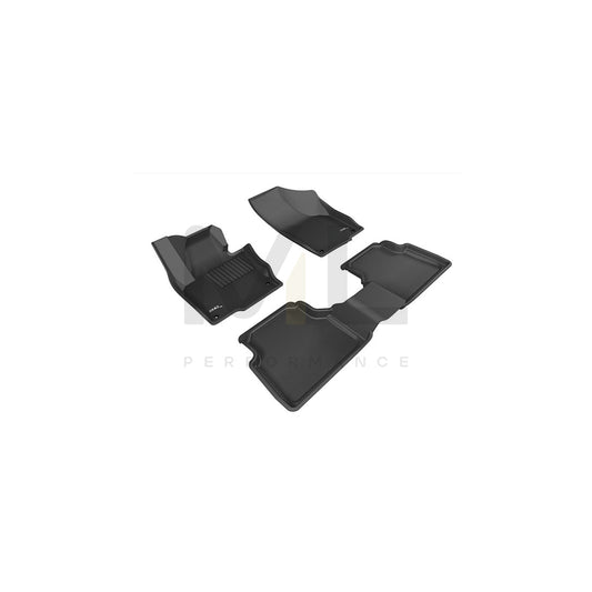 3D L1VW02101509 Floor mat set for VW Tiguan I (5N) Elastomer, Front, Rear, Quantity: 3, Black | ML Performance Car Parts