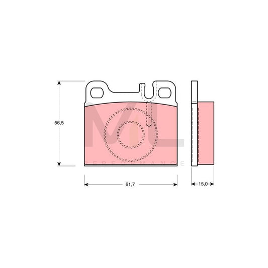 TRW Gdb1331 Brake Pad Set Prepared For Wear Indicator | ML Performance Car Parts