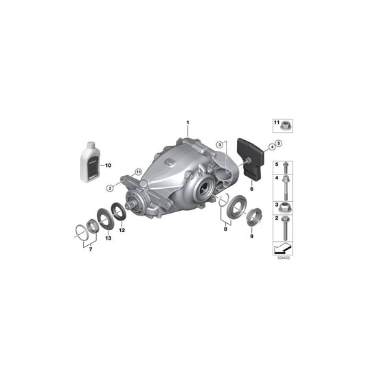 Genuine BMW 33107599466 F21 F32 F22 Rear-Axle-Drive I=3,08 (Inc. 116i, 114d & 320i) | ML Performance UK Car Parts