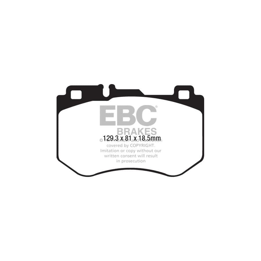 EBC PD01KF1702 Mercedes-Benz W/S/C/A205 Greenstuff Front Brake Pad & Plain Disc Kit  - ATE Caliper 2 | ML Performance UK Car Parts