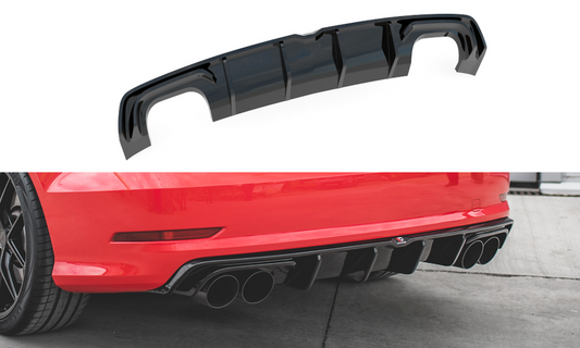 Maxton Design AU-S3-3-S-RS1T Rear Valance Audi S3 8V Sedan | ML Performance UK Car Parts