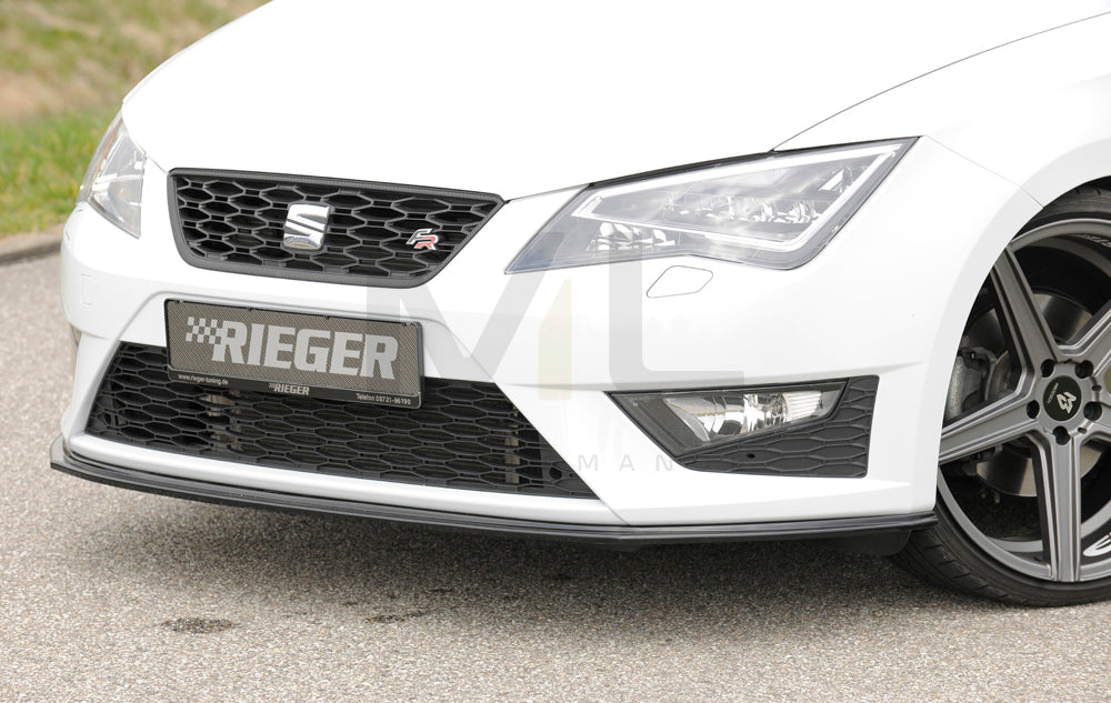 Rieger 00088105 SEAT 5F Front Splitter (Leon FR & Leon Cupra) 3 | ML Performance UK Car Parts